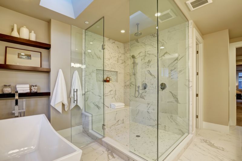 Stylish Shower with Tile Accents